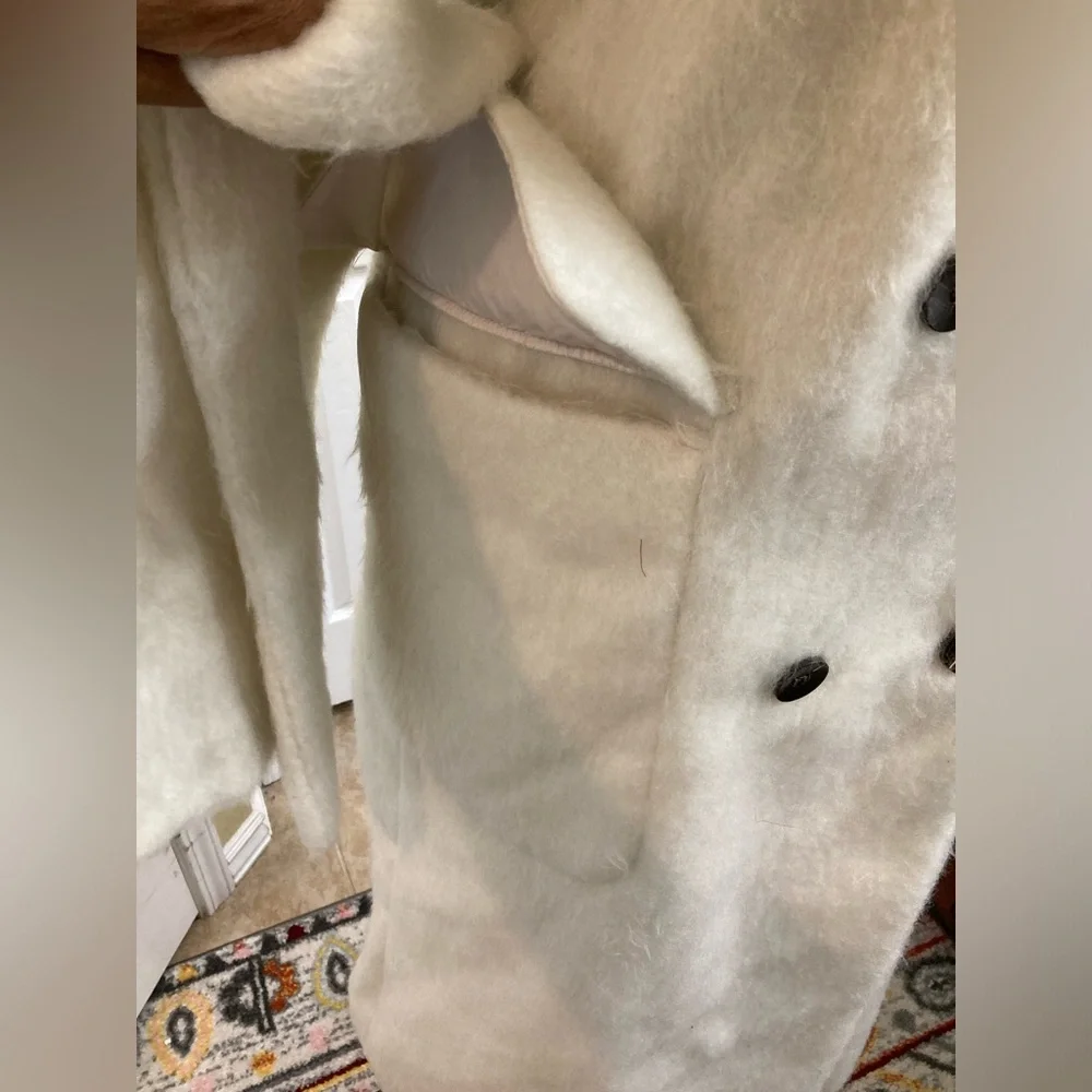 New Topshop Doubled-Breasted Trench – Size US 8 - Ivory